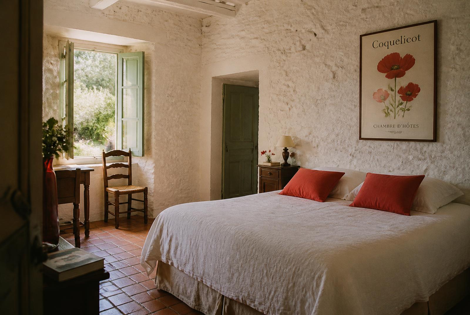 Chambre Coquelicot à La Bonne Planque